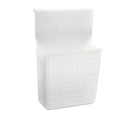 madesmart Over-Door Organizer, Storage for Aluminum Foil, Parchment Paper & Kitchen Wraps, Dual Divided Bins with Soft-Grip Over-Door Hook, White
