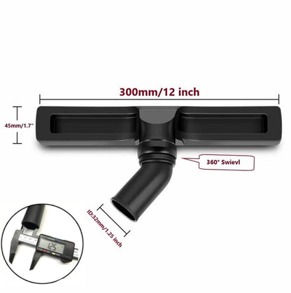 AOMUCH 12" Universal Vacuum Cleaner Attachment 360° Swivel Floor Brush Tool 1.25" 32mm ID Vacuum Brush Accessorie