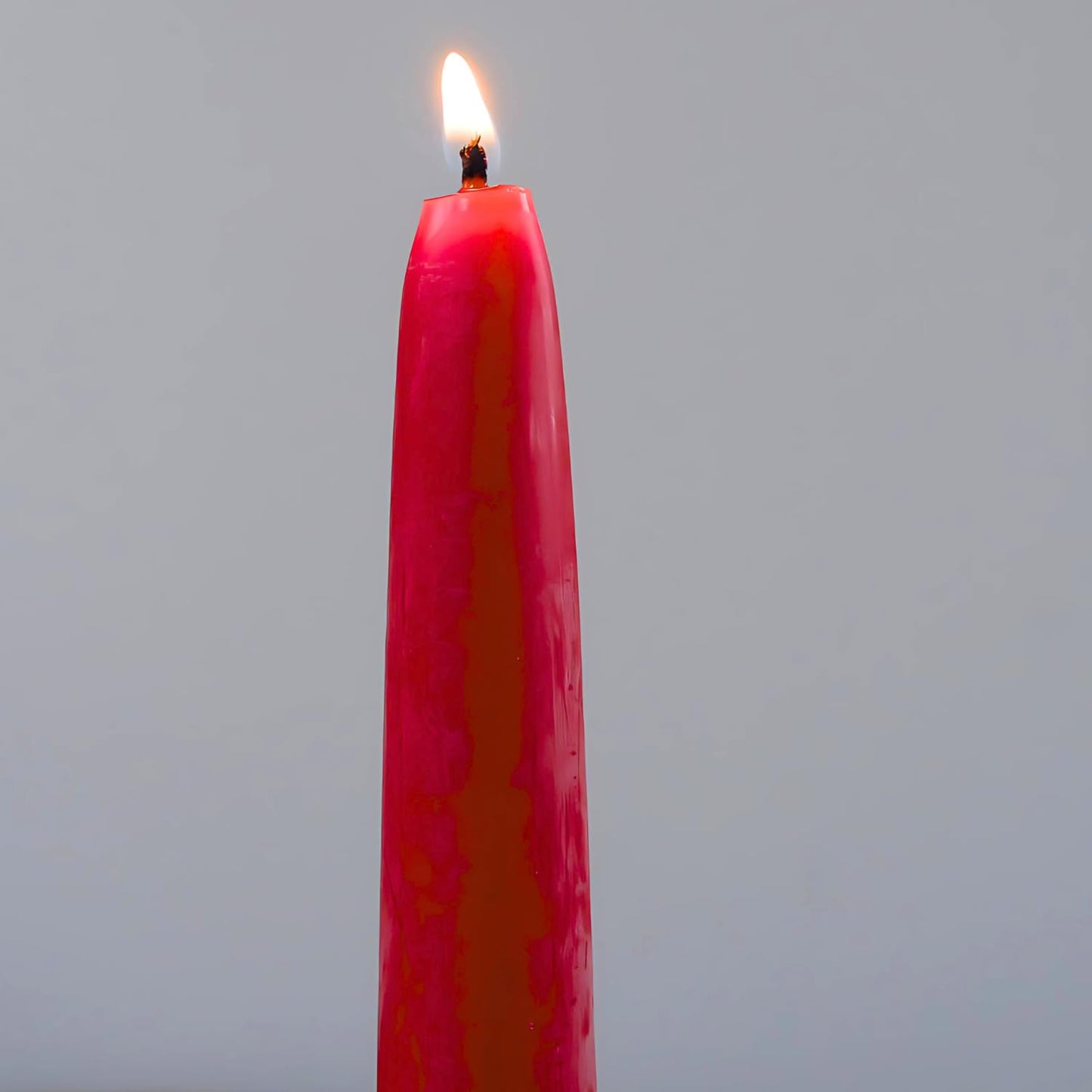 Candlestock Beeswax Taper Candles – Standard 7/8" Diameter, Pure 100% Natural USA Beeswax, Cotton Wick, Dripless, Long-Burning, Handmade in Woodstock, NY- 10 Inches - 2 Pairs (4 Candles) - Rose Red