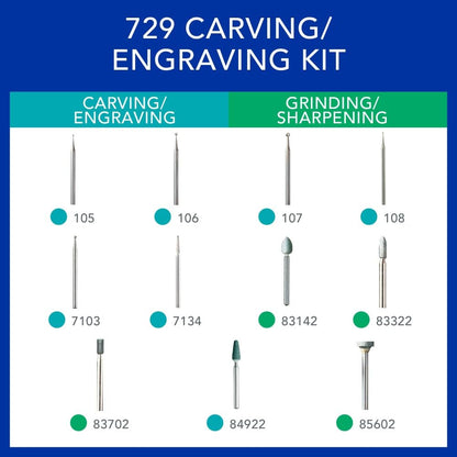 Dremel 729-01 11-Piece Carving/Engraving Accessory Micro Kit