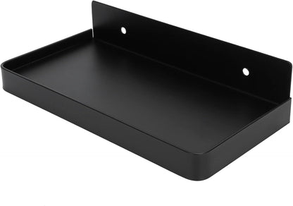 Walfront Stainless Steel Bathroom Phone Rack Holder, Wall Mounted Towel Storage Shelf, Black