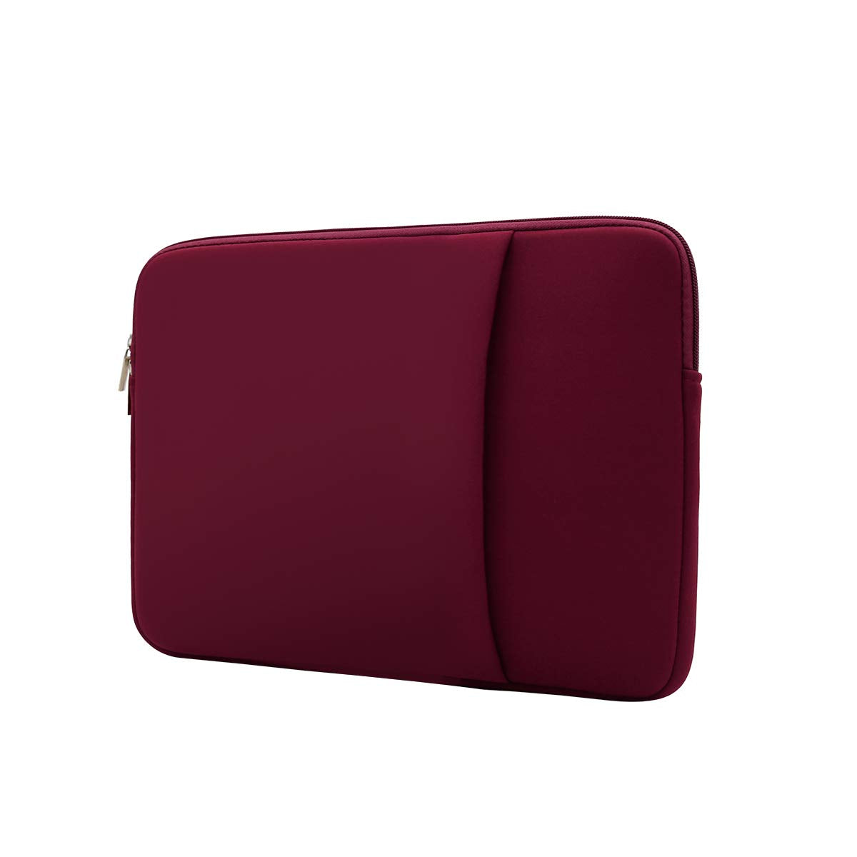 RAINYEAR 13 Inch Laptop Sleeve Compatible 13.3" MacBook Air/Pro M1 M2 M3 M4 A3240 A3113 A2681 A2337 A1932 A2179 A2338 A1706 A1708 Case Bag with Front Pocket Accessories Pouch (Red, Upgraded Version)