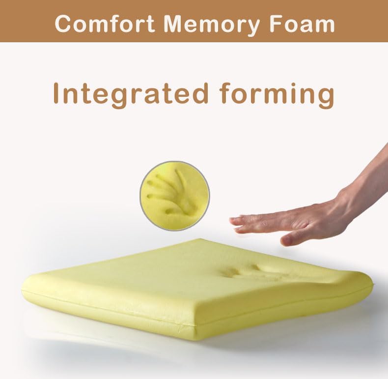 18x18 Augld Square Chair Seat Cushion Memory Foam Chair Cushion for Kitchen, Dining,Office or Car in Coffee