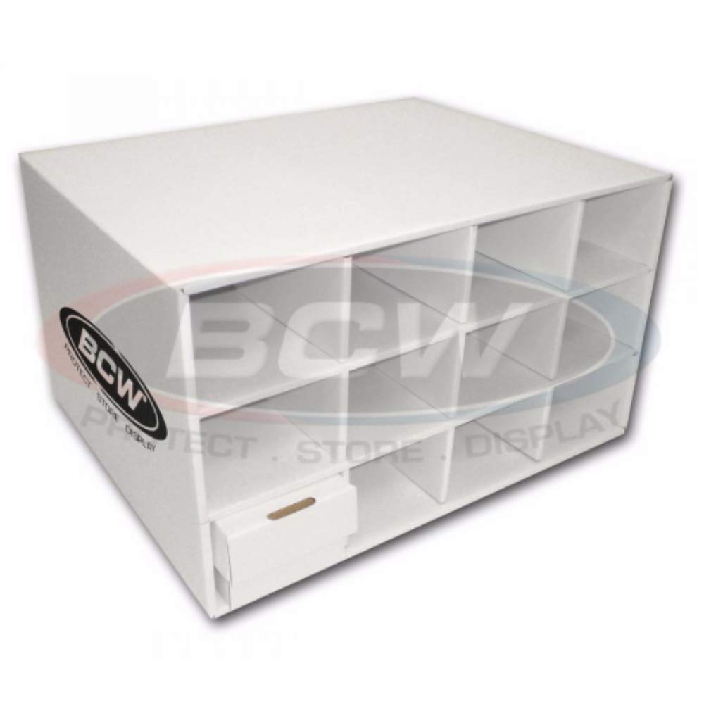 BCW Card House with 12 800 Count Storage Boxes | Holds Up to 9,600 Standard Trading Cards | Corrugated Cardboard Card Storage Unit | Trading Card Organizer for Sports & TCG Collections