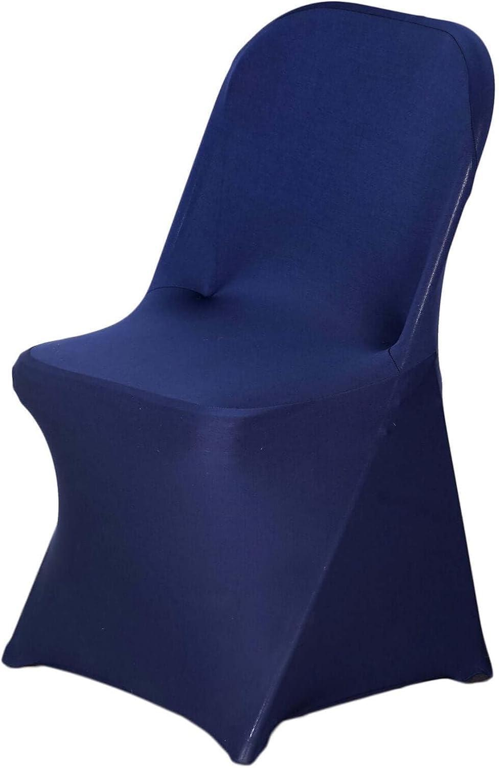 5 Efavormart PCS Navy Premium Spandex Stretch Folding Chair Cover, Fitted Folding Chair Cover