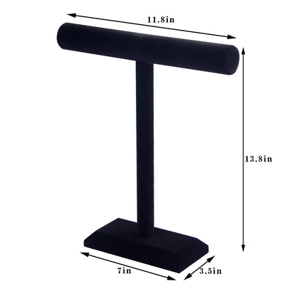 Pangkeep Necklace Holder,Black Velvet Jewelry Display Stand for Selling,13.8 Inches Tall Jewelry Holder.