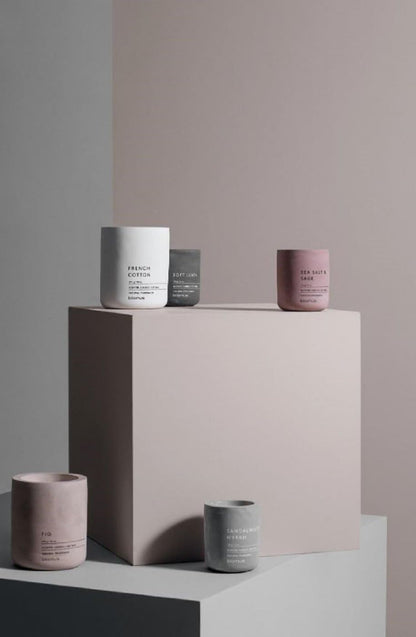 Blomus Fraga Scented Candle Magnet S, Soy Wax Candle in Concrete Look