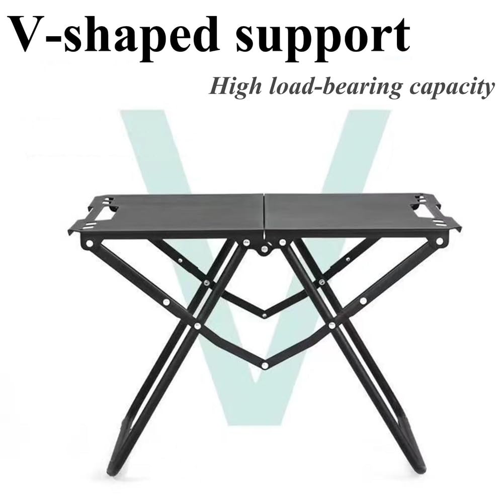 Lightweight Folding Camping Table Space-Saving Grill Table Easy Assembly Aluminum nic Table for BBQ RV Fishing Outdoor Adventures