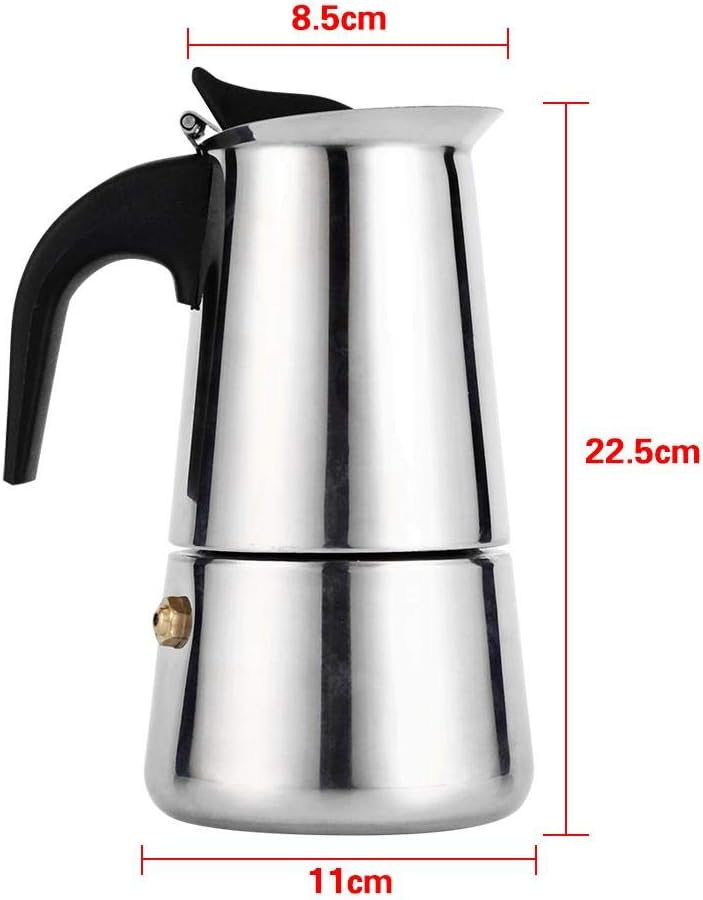 Asixx Stainless Steel Coffee Maker, Perfect for Home or Office, 4 Sizes (450ml)