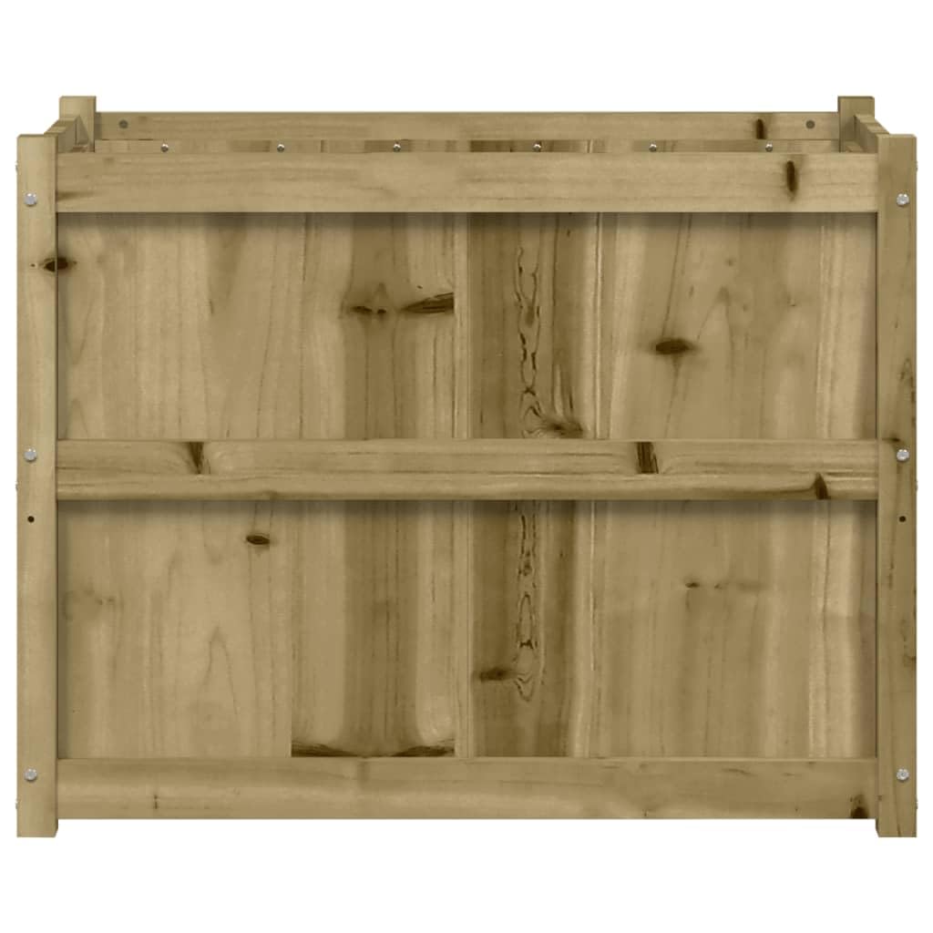 Foknhdi Large Outdoor Garden Planter Box 35 4x35 4x27 6 in Treated Solid Pine Wood Weathered Brown Raised Flower Bed for Patio Balcony Herb Vegetables