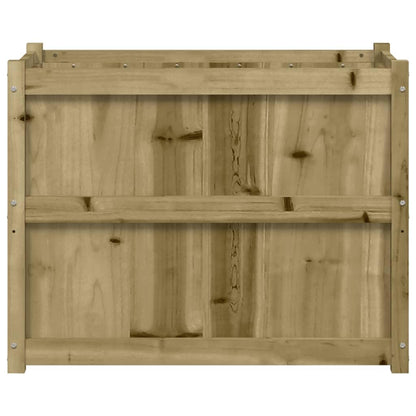 Foknhdi Large Outdoor Garden Planter Box 35 4x35 4x27 6 in Treated Solid Pine Wood Weathered Brown Raised Flower Bed for Patio Balcony Herb Vegetables
