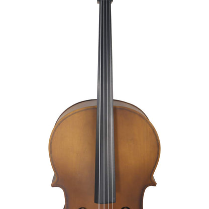 LYKOS 4/4 Acoustic Cello + Case + Bow + Rosin Wood Color Beautiful Varnish Finishing (Matte Golden)