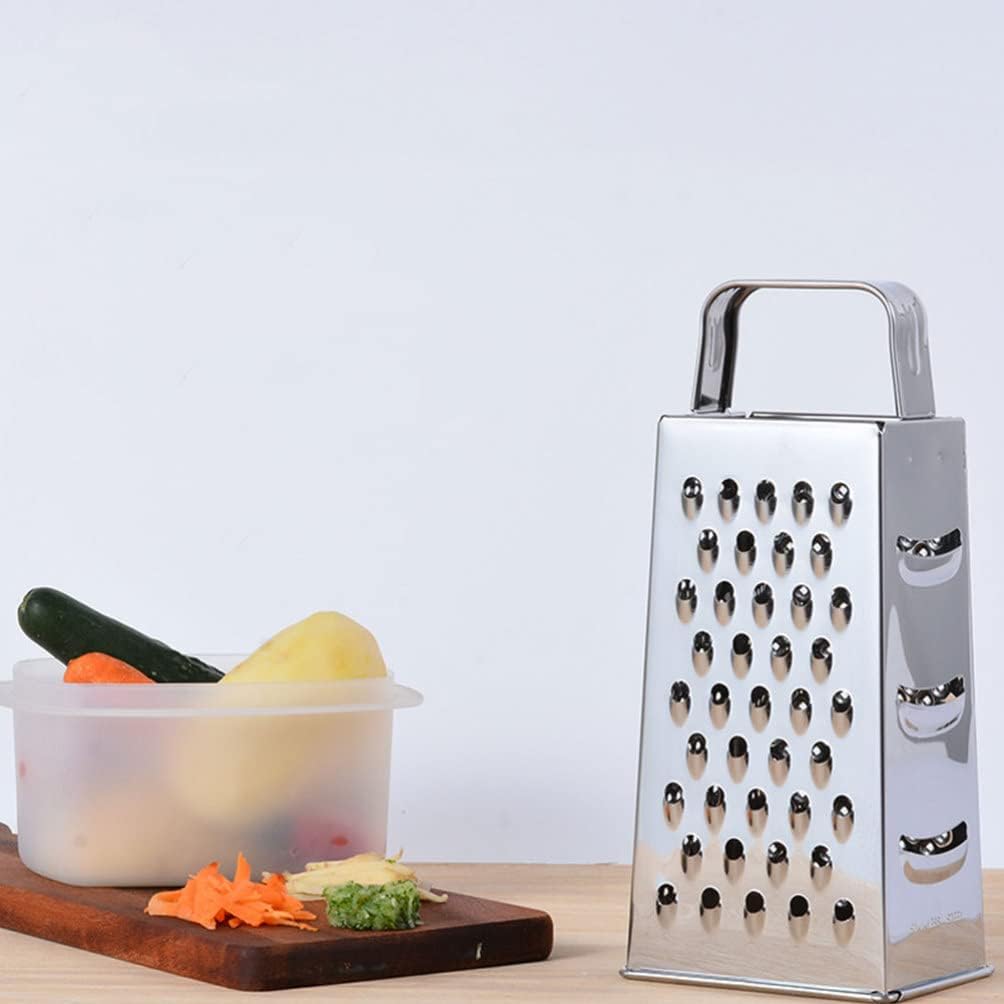 SHERCHPRY Cheese Slicer, Box Grater, Stainless Steel Vegetable Shredder Mandoline Slicer for Kitchen, 6inch Potato