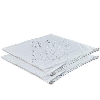 Waterproof Down Feather Proof Euro Pillow Protectors 30x30 Pack of 2 European Size Pillow Covers for Square Throw Pillow 30D