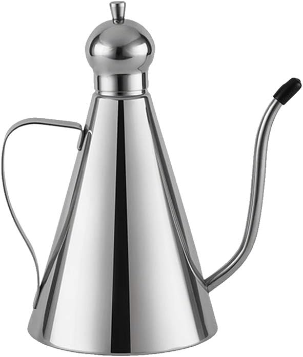 Stainless Steel Olive Oil Dispenser Bottle - Leakproof Oil Pot, Kitchen Storage Container (350ml)