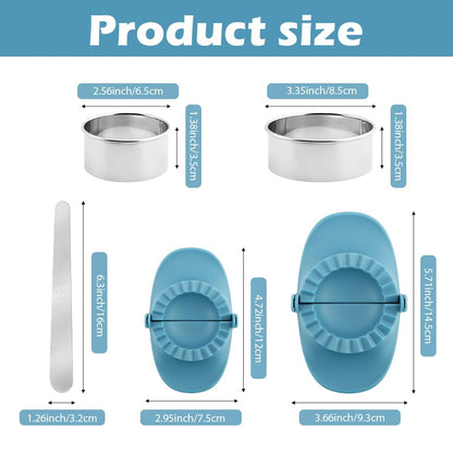 Empanada Maker Press, Dumpling Making Tools, Dumplings Maker Set with Dough Cutter, Empanadas Press Mold, Dumpling Mold Machine Making Dumplings Easier