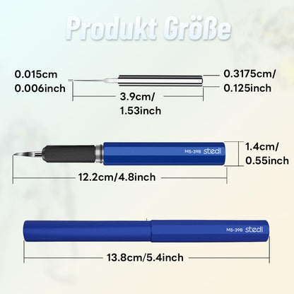 stedi Model Scriber Chisel,Tungsten steel Blades 0.15mm,for Modeling Hobby,RG Scale Model,Gundam Model Kit,for Scribing line, Engraved,Panel line,Resin,Blue
