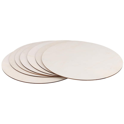 SENJEOK 30PCS 12 Inch Wooden Circles, 1/10 InchThick Unfinished Round Wood Discs, 30x2.5cm Wooden Cutouts, Wood Sign for DIY, Craft