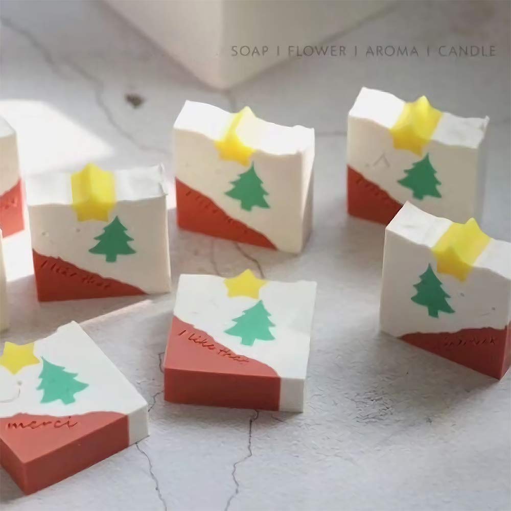 3D Christmas Tree Long Tube Silicone Mold Pine Tree Column Chocolate Candy Mold Handmade Candle Mold Embed Soap Making Supplies