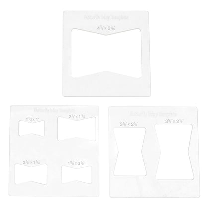 Oumefar 3Pcs Butterfly Inlay Templates Kit, 6x6 Inches Butterfly Templates for Woodworking, Router and Decorative Templates for Woodworking, Bowtie Router Template Jig Kit