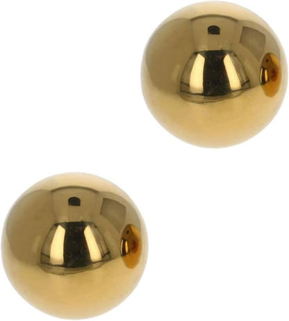 Yinpecly 50mm Dia Gazing Ball, 201 Stainless Steel Metal Balls, Polished Shiny Sphere for Home and Garden, Gold 2Pcs