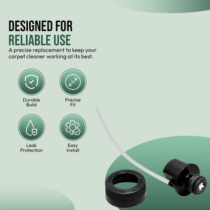 Bissell Selgo Replacement Cap & Straw Assembly - Compatible with Little Green Machine Models 1400B, 1400W, 3369, 3353, 3519 - Black