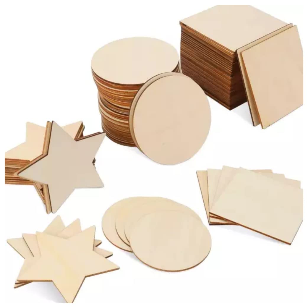 Qute Baltic Birch Plywood B/BB Grade 3MM 1/8" x 6" x 6" (6 Pack) – Premium Smooth Unfinished Craft Wood Sheets for CNC, School Projects, Engraving, DIY Projects, Model Making, Woodworking & Crafts.