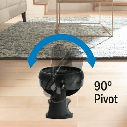Honeywell Turbo Force Table Fan - 11 Inch, 3 Speed Settings, 90 Degree Pivot - Sleek Black Design