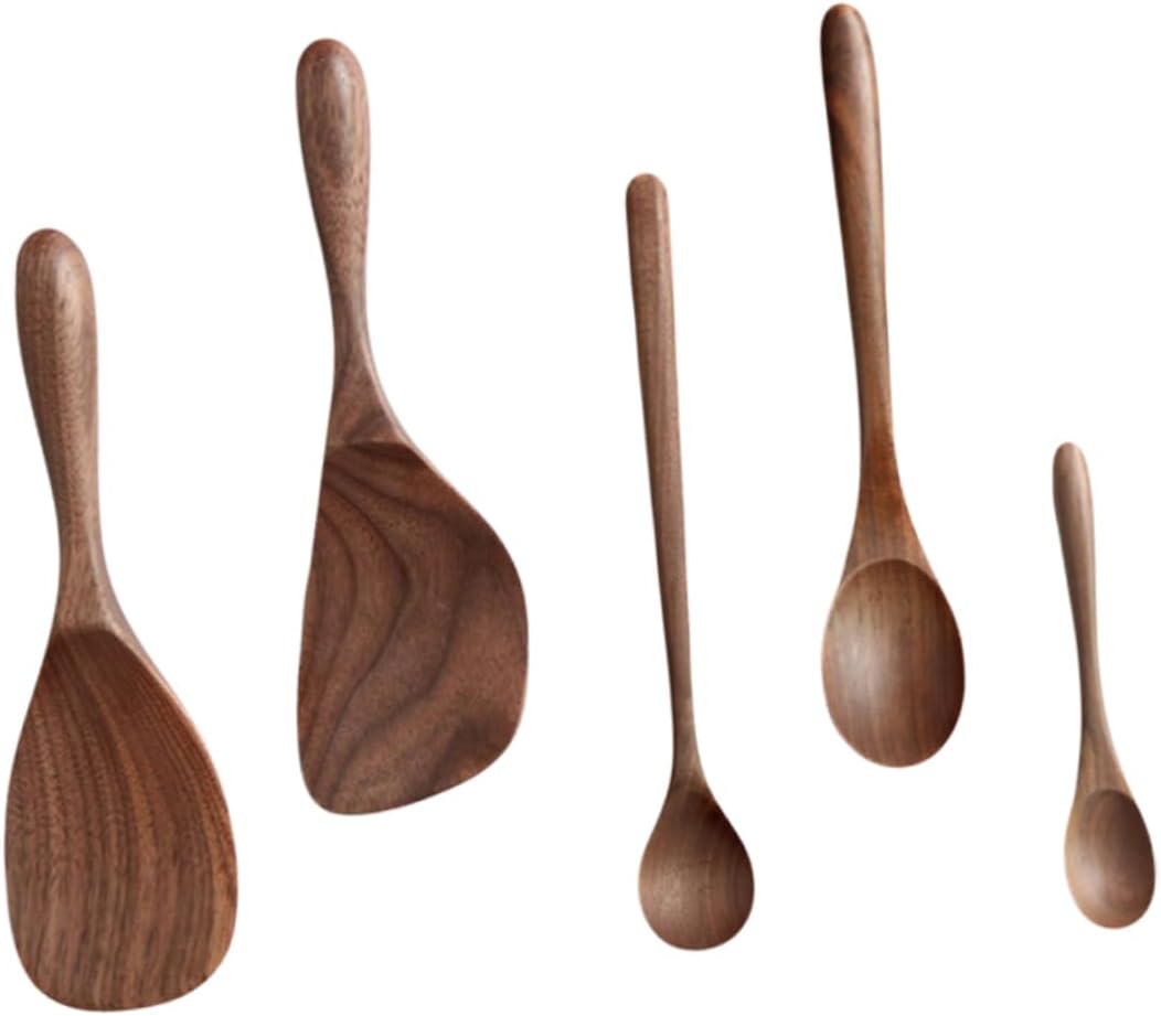 Black Walnut Cutlery Set for Kids: Japanese Tools, Bamboo Cooking Utensils, Child Suit