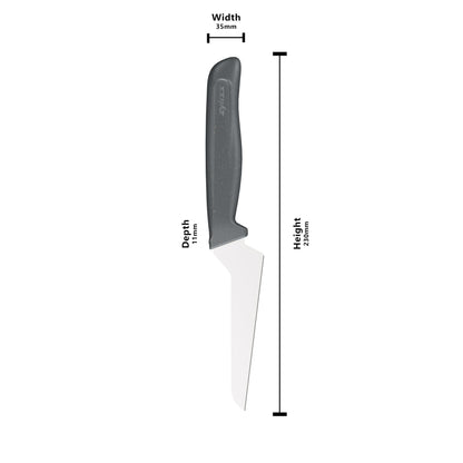 Zyliss Offset Santoku Knife – Sharp German Stainless Steel Blade – Sustainable Wheat Straw Handle – Precision Kitchen & Vegetable Knife – Dishwasher Safe – 3.9 inches