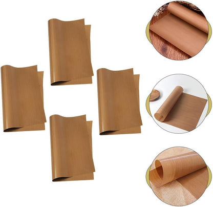 MAGICLULU Baking Dish Cloth - 4 Sheets Macaron Silicone Baking Mats for Oilproof Baking
