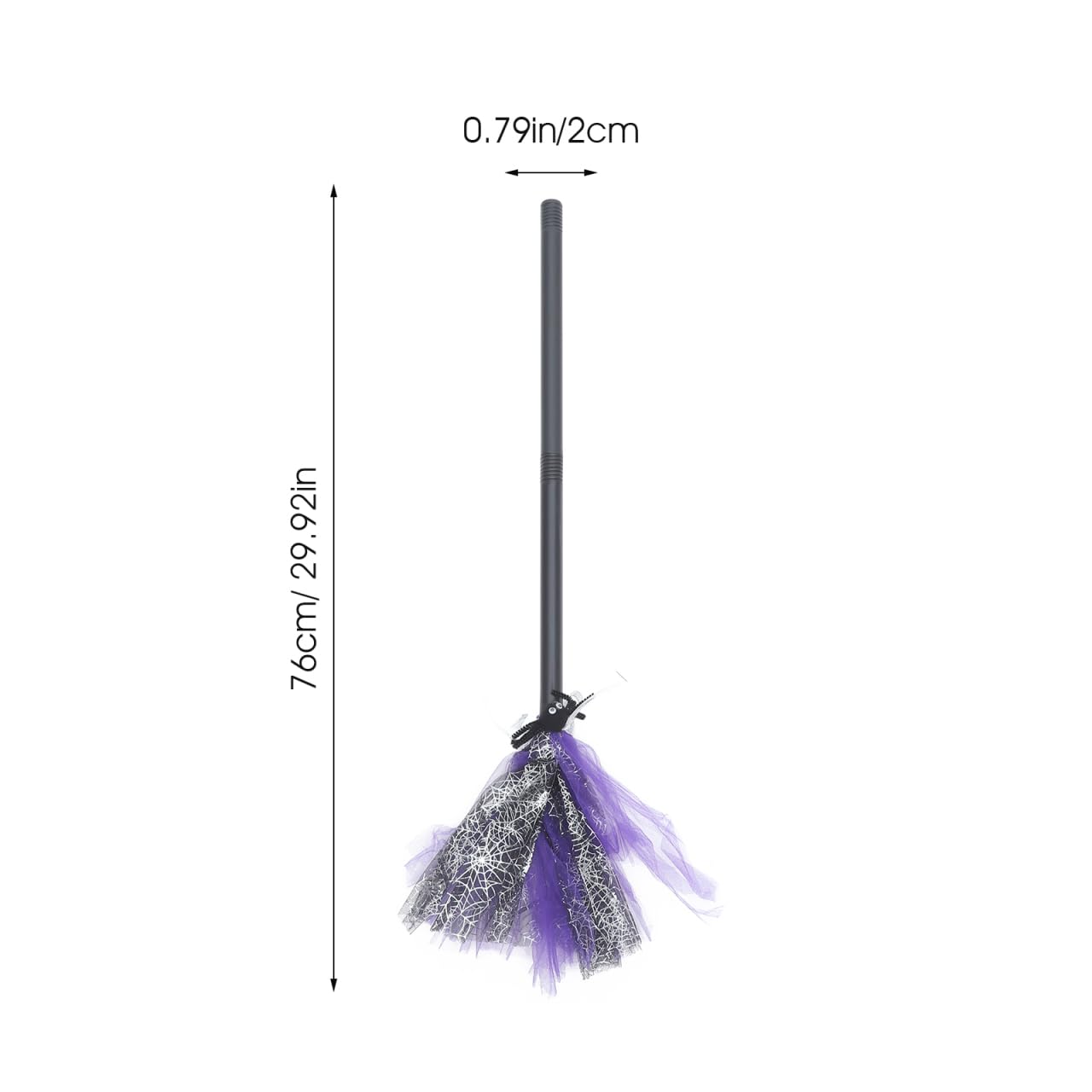 Purple Wizard Broom for Halloween Decorations 76cm Plastic Witch Broomstick Prop for Party Cosplay Wizard Flying Stick for Teens Adults Halloween Party Cosplay Supplies