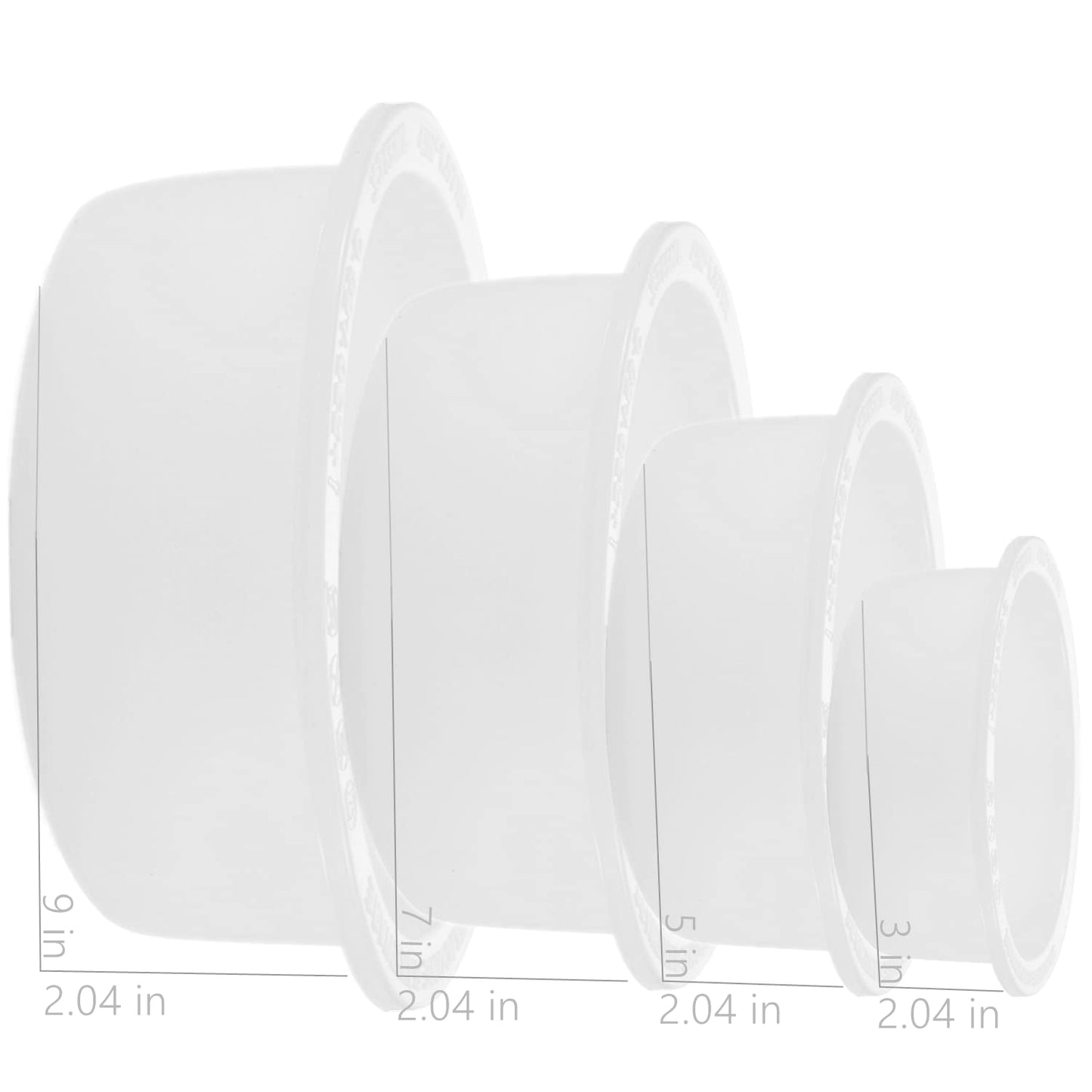 4 Deep Silicone Molds for Resin - Round Molds 3" x 2" in, 5" x 2" in, 7" x 2" in, 9" x 2" in - Epoxy Resin Molds for Flowers Preservation
