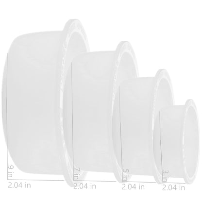 4 Deep Silicone Molds for Resin - Round Molds 3" x 2" in, 5" x 2" in, 7" x 2" in, 9" x 2" in - Epoxy Resin Molds for Flowers Preservation