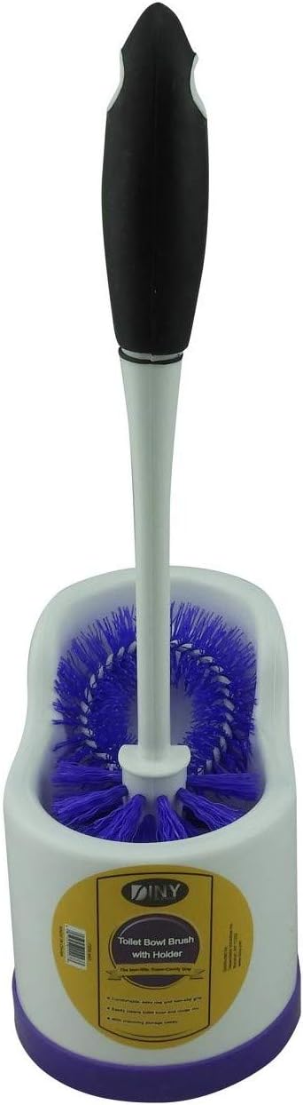 Home Products Toilet Bowl Cleaning System with Brush, Rim Cleaner, and Holder Set - Bathroom Storage Caddy