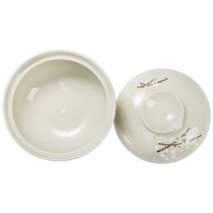 Goaste 2 Pack Ceramic Ramen Noodle Bowl, 27 OZ Big Ramen Bowl with Lid, Japanese Hand-Painted Ceramic Tableware, Durable Floral Soup Bowl for Noodles, Porridge, Rice, Dishwasher Safe(Pink, Cyan Blue)