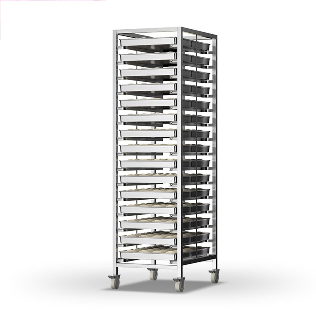 DFTWJMA Roll Baking Tray Rapid Cooling Rack Commercial Baking & Bakery-Grade Food Tray Cooling Cart — Featuring Four Castors Suitable for Kitchens and Bakeries