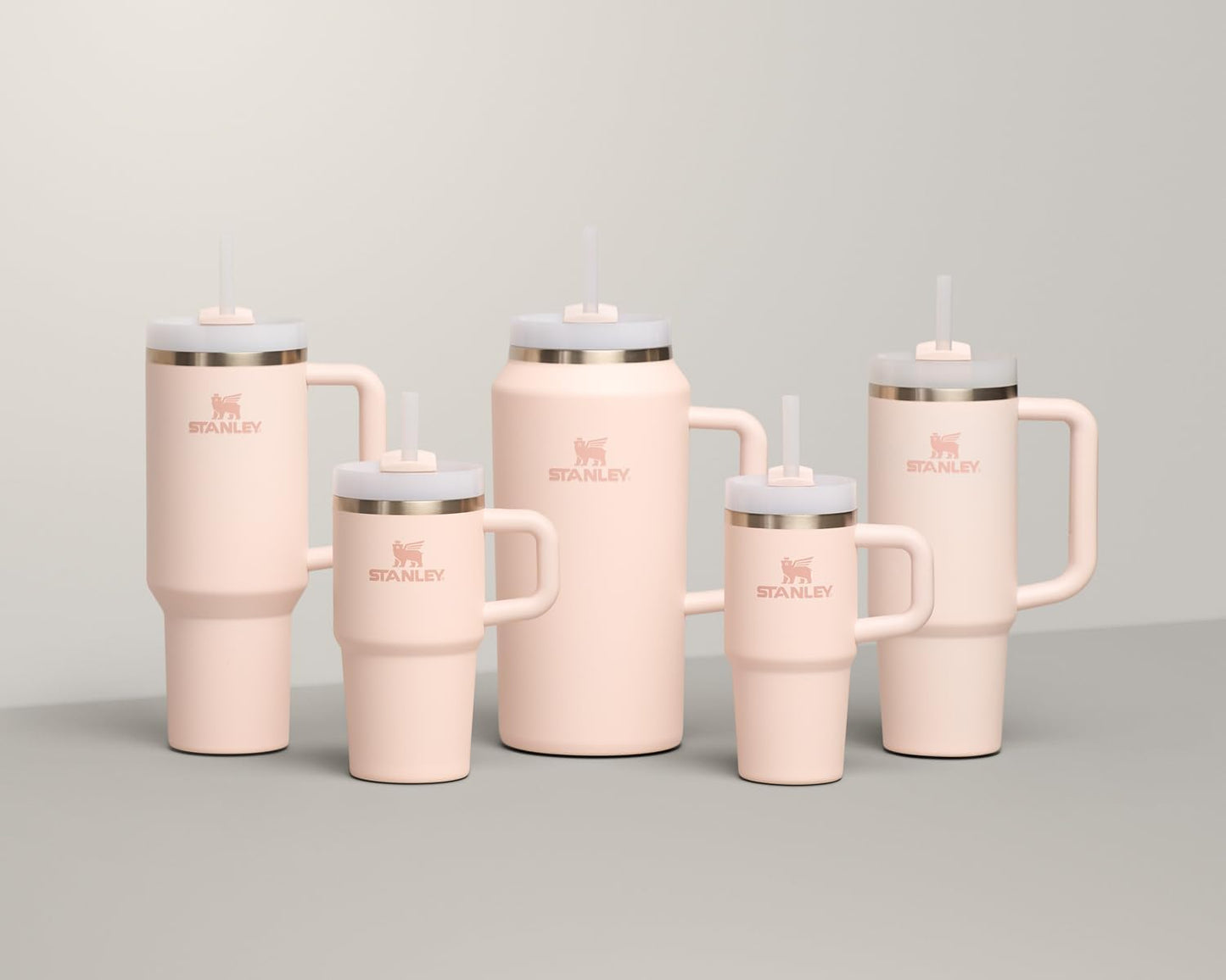 STANLEY Quencher H2.0 Tumbler - 64 oz Insulated Stainless Steel Cup with Handle & Straw | Rose Quartz 2.0