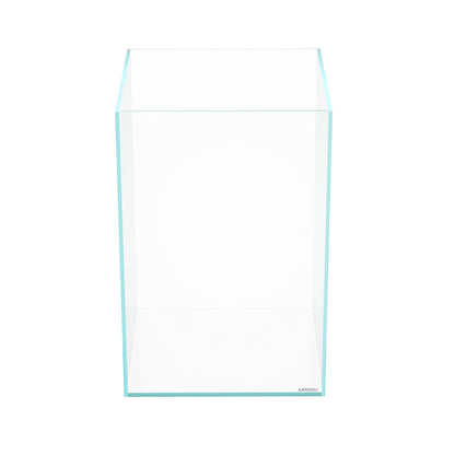 LANDEN Tall Tank, Rimless Low Iron Tank 10GAL 11.8" L × 11.8" W × 17.7" H (30X30X45) cm Small Aquascape Fish Tank, Vertical Aquascape Tank, Black Leveling Mat Included