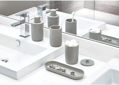 iDesign Cade Bowl Brush and Holder, Toilet Cleaning Set for Bathroom, Matte Gray (2 Each)