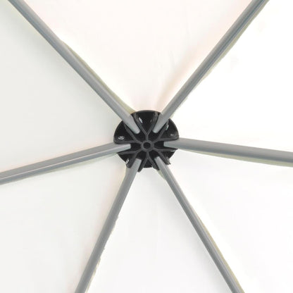 Hexagonal Gazebo Cream White, 11.8x11.8x9.2 ft Outdoor Canopy Tent with Mesh Sidewalls, Portable Pop Up Patio Shelter for Parties, Weddings, Backyard Events Lawn Structures