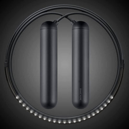 [Tangram Factory] Smart Rope - LED embedded Jump Rope (Black, Medium)