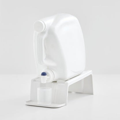 iDesign Laundry Detergent Holder Stand - Liquid Detergent Organizer for Laundry Room - White