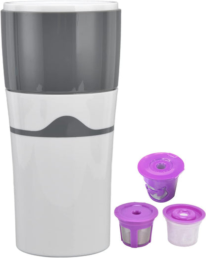Portable K Cup Coffee Maker, Single Serve Drip Coffee Maker, Manual Drip for Travel, Camping, Office Use