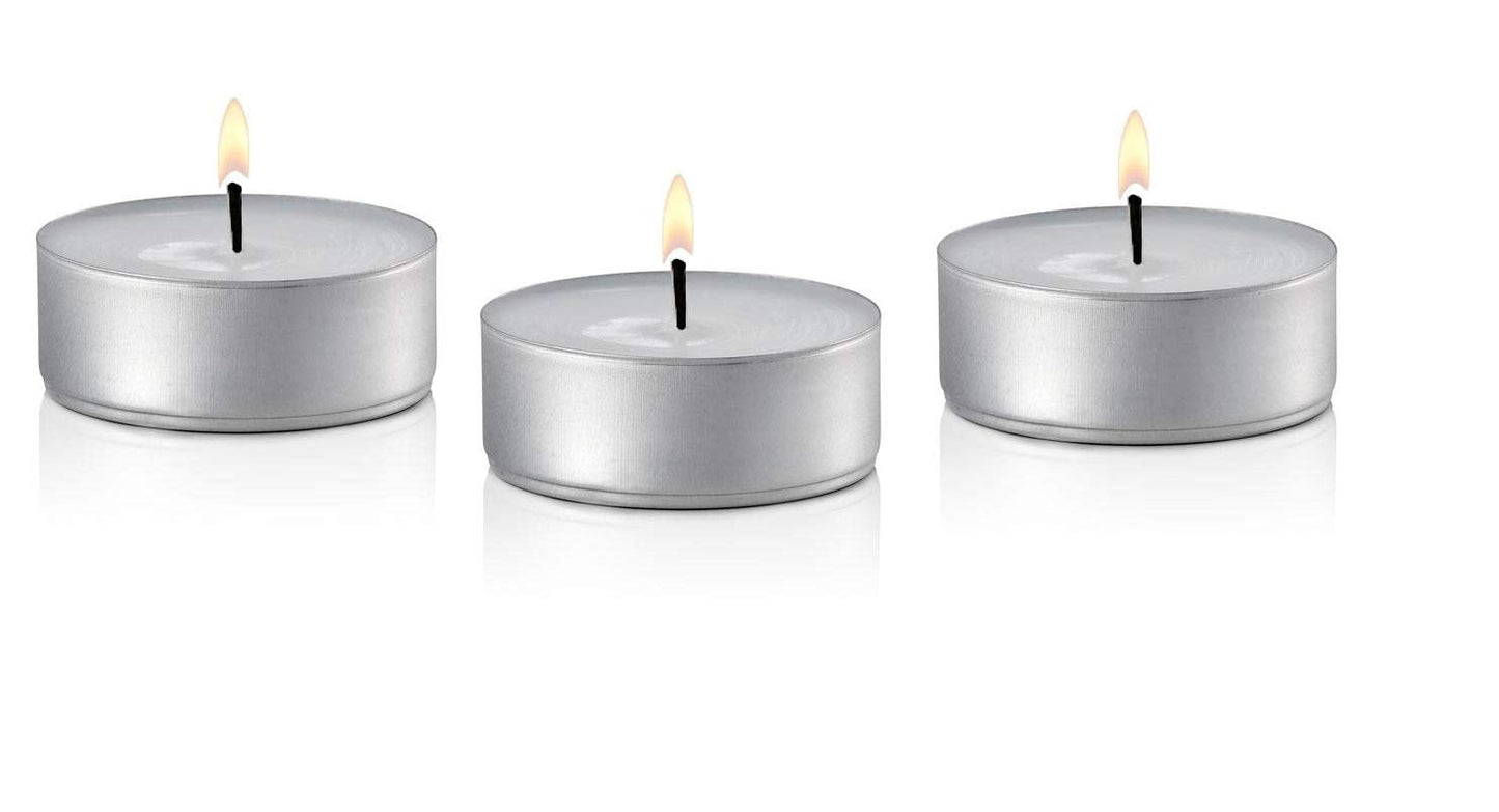 Premium Unscented 12 Hour Oversize Mega Tea Lights Candle in Aluminum Cups for Home Décor, Wedding Receptions, Romantic Dinner, Restaurants, Spa, Hotels, Holiday Decorations and Ambience - Set of 240