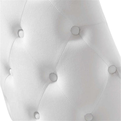 Modway EEI-3907-WHI Adorn Tufted Performance Velvet Dining Side Chair, White