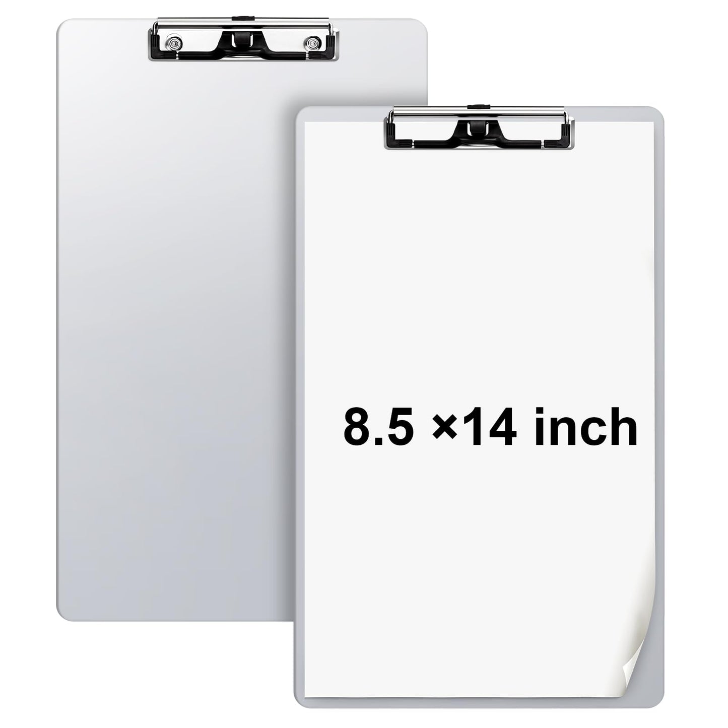 Tenceur 2 Pcs Aluminum Legal Size Clipboard 8.5x14 Inch Metal Clipboard with Metal Clip Heavy Duty High Capacity Durable Suitable for Legal Lawyers and Business School Office Supply