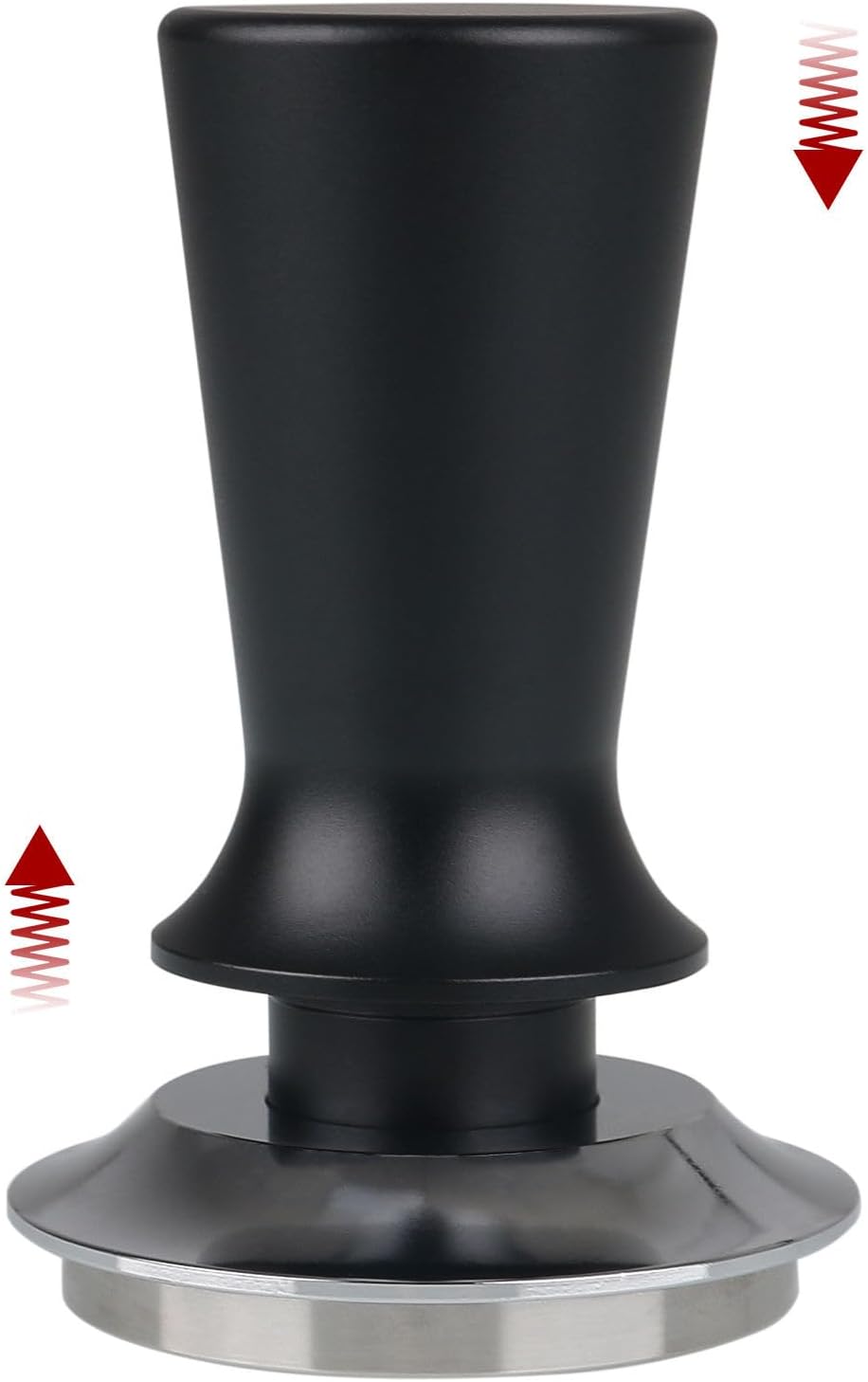 Espresso Coffee Hand Tamper, 58mm Aluminum Handle Spring Loaded Calibration Tamper with Stainless Steel Base