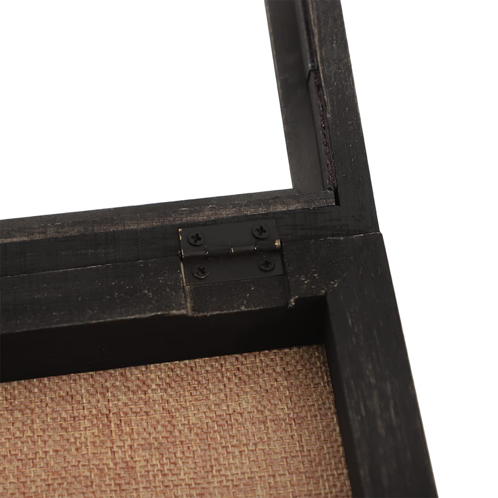 6x6 Square Shadow Box, Display Size 5x5 Shadow Box Frame with Glass, Small Display Case with Hinge and Magnetic Door for Shells Taxidermy Keepsake Photos Tickets Coins-Weathered Black