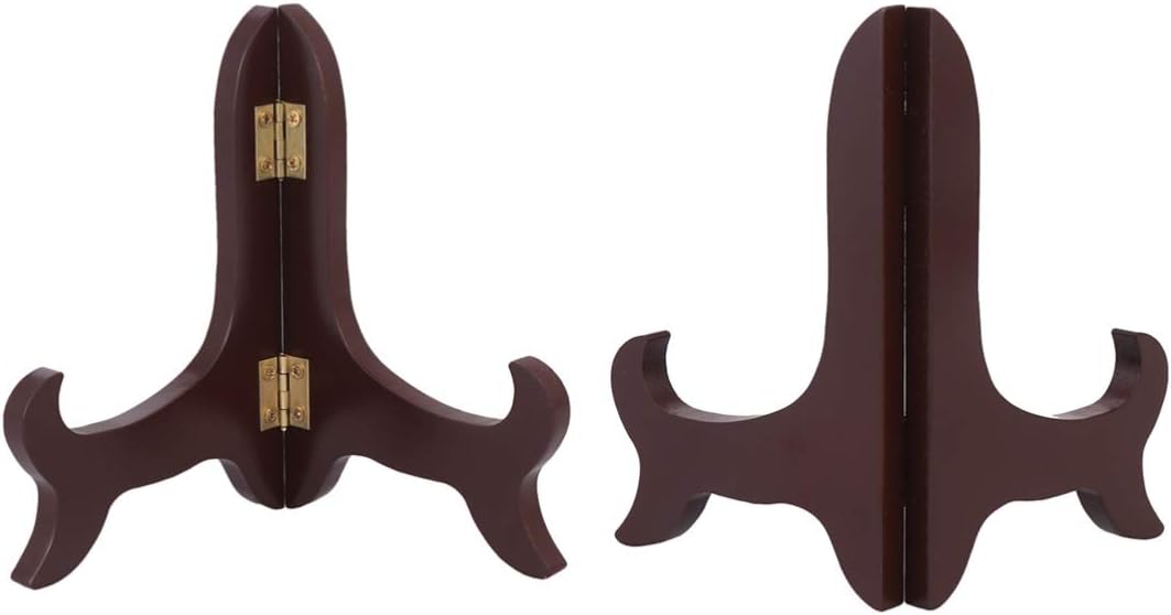 Gatuida Gold Decor Book Display Stand, Wooden Plate Easel Holder for Decorative Wood Library Decor